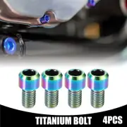 4 Pcs M6x10mm Universal Titanium Bolt Motorbike Titanium Alloy Assorted Color