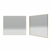 Forme 900mm Brushed Gold Rectangle Framed Mirror