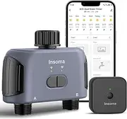 2 Zones WiFi Water Timer for Garden Hose, Hose Timer with Wi-Fi Hub, APP Remote Control, Voice Control with Alexa, Rain Delay and Manual Mode for Yard Lawn Sprinkler Watering