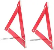 NULYLU 2pcs High Visibility Reflective Warning Triangles for Vehicles Portable Tripod Safety Signs for Quick Setup Highways Easy to Use Reflective Car Triangle Kit