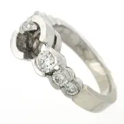 Diamond Semi Mount Engagement Ring Setting 1.01 Cts - SI1/G- 14K - 6.5mm Round