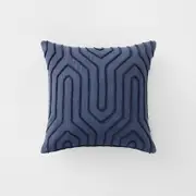 Sheridan Maxham Square Cushion in Indigo Cotton/Polyester