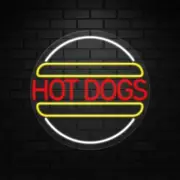 Hot Dogs Sign for Retail Displays | LED Flex Neon | 18"W x 18"H x 1"D
