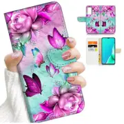 ( For Vivo Y11s ) Flip Case Cover AJ24502 Butterfly Flower