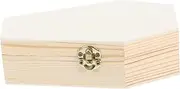 TOPPERFUN Halloween Casket Treat Box Wooden Jewelry Storage Small Casket Snack Box Lid for Decor and Parties
