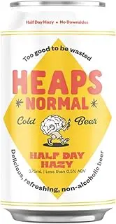 Heaps Normal Half Day Hazy Non-Alcoholic Beer 375ml (Pack of 4)