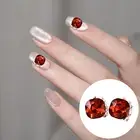 Nail Jewelry 5pcs Nail Decorations Heart/square Charms for Diy Nail Phone Case