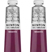 2x Winsor & Newton 200ml Winton Oil Colour Paint Artist/Craft Painting Magenta