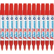 Artline 400XF Paint Marker Pen Bullet 2.3mm Tip Red 400 Box 12