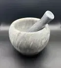 Real Marble Mortal Pestle Herb Spice Grinder