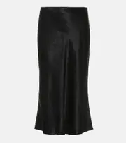 [Vince] Vince Satin slip midi skirt AU 14 black
