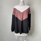 Bloomchic Sz 12 Mauve Black Colorblock Contrast Waffle Knit Sweatshirt Top
