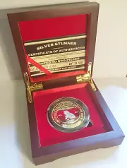 NEW 2015 GALLIPOLI "SILVER STUNNER" 43mm COIN & Display Box C.O.A. LTD 500