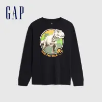 在飛比找momo購物網優惠-【GAP】男童裝 Gap x 侏羅紀世界聯名 純棉印花圓領長