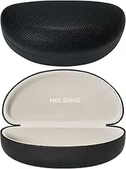 [molshine] Hard Shell Sunglasses Case,Classic Large Glasses Case for Sunglass,Eyeglasses with Cleaning Cloth,Pocket