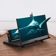 Thin Foldable Mobile Phone Amplifier-Screen Magnifier for Smartphone–Mobile Phone 3D Magnifier Projector Screen–Foldable Phone Stand with Screen Amplifier–Compatible with All Smartphones (Black)