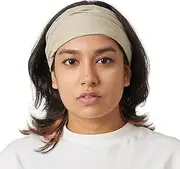 CHARM Yoga Bandana Scarf headband - Womens Head Cover Elastic Boho Accessory Beige