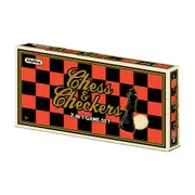 Schylling 2-In-1 Chess & Checkers Classic Board Game 37cm Set Family Play 6y+