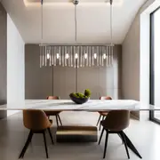 Glow Crystal Pendant Light 7Lt E14 in Chrome Superlux Lighting - CR4257-7P