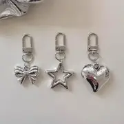 Alloy Keyring/ Bag Charm Heart - One Size