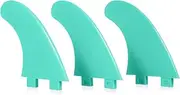 RAYWE 3pcs Surfboard Fins 4.5 Inch G5 Surf Fins Stand Up Paddle Board Thruster Fins Accessories Green