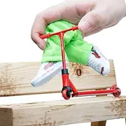 Finger Toys - Finger Toys Set Includes Finger Scooter Finger Pants Shoes,Metal Alloy Finger Scooter with Finger Pants Finger Shoes and Tools for Kids, Adults, and Decoration for