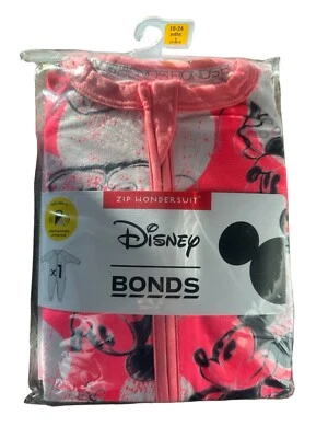 Bonds Zip Wondersuit Disney Mickey Pink Size 2 BNIP