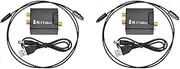 Binxind 2X Digital to Analog Audio Converter Optical Fiber Toslink Coaxial Signal to R/L Audio Decoder SPDIF ATV