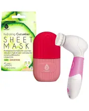 Pursonic Women's De-Puff Skin Set - Ice Cube Facial Roller