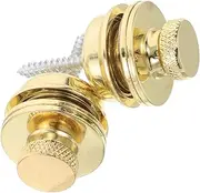 HEATSHAKING Guitar Strap Locks Set 2pcs Guitar Strap Buttons Lock Pins for Acoustic Bass and Electroplated Alloy