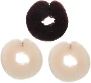 SHERCHPRY 3Pcs Nylon Hair Bun Maker Durable Styling Curler for Hair Buns and Ponytails Easy to Use Hair Accessories for Women