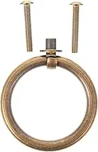 TEHAUX Brass Ring Drawer Pulls Non-fading Cabinet Handles for Kitchen Bedroom Wardrobe Vintage Design Round Drawer Pulls Elegant Furniture Hardware