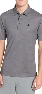 NWT Travis Mathew 77 Prestige Flying Tortilla Gray Golf Polo Shirt Mens Large