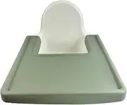 [Alimos] High Chair Baby Mat Tray Made For IKEA ANTILOP BPA Free Accessories Full Cover Silicone Placemat Dishwasher Safe (Sage)