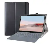 PU Leather Folio 2-Folding Stand Cover Case for Surface Go 1-4 Tablets, Black