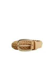 Sand-colored woven leather belt 80,85,75 sand-colored