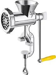 Hand Crank Meat Grinder Manual Mill Sausage Maker Tungsten Steel Blade No.5 Size