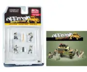 "OFF-ROAD ADVENTURE 2" 6 PC FIGURES/ACCESSORIES SET 1/64 AMERICAN DIORAMA 76496
