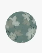185' Round | Machine Washable Runner Rug | Kid & Pet Friendly | Indoor Rug | Magnolia Teal Rug | Ruggable