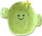 HOLIDYOYO Cartoon Ceramic Dipping Sauce Bowl Adorable Cactus Design for Condiments Versatile Side Dish for Sushi Hot Pot and Appetizers Stylish and Practical Dinnerware