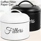 Coffee Filter Holder Round Basket Coffee Filter Storage Container with Lid wuyGD