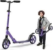 Outdoor Cruiser Kick Scooter for Ages 6+, for Kids, Teens, and Adult, Max Load 250 LBS, Foldable, 8-inch Big Wheels, Dual Suspension, 3 Adjustable Levels, Child Safety Approved