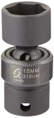 Sunex 318um 3/8-Inch Drive 18-Mm Universal Impact Socket