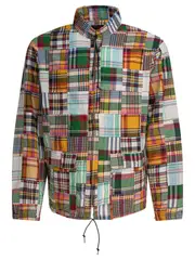 [Beams Plus] Beams Plus-Swing Patchwork Madras Giacche Verde-Uomo M