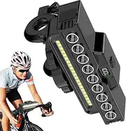 Cycling Headlight, 130db Safety Horn Lights for Bike, High Brightness, USB Rechargeable Lighting Equipment for Long-Distance Adventure