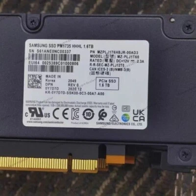 Samsung PM1735 1.6TB DELL SSD HHHL PCIE 4.0 NVME MZ-PLJ1T60 MZPLJ1T6HBJR-00AD3