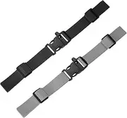 uxcell Backpack Chest Strap [2PCS] - Adjustable Sternum Straps with Emergency Whistle Buckle Use for Backpack Replacement & Hiking - [Black & Grey] Chest Belt Release Buckle