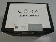 36 ct CORA Organic Cotton Tampons With Bpa-Free Plastic Compact Applicator