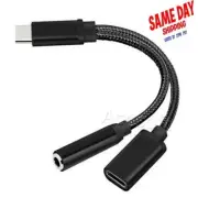 High Speed Type C to 3.5mm Earphone Charging Adapter for 1+ OnePlus 6T CellPhone