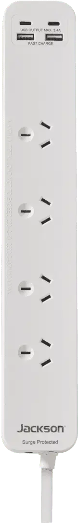 Jackson 4 Way Surgeboard 2x USB & 2x USB-C Ports